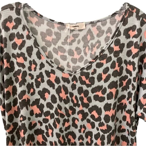 ENTRO Jersey Knit Leopard Print Dress - Picture 4 of 5